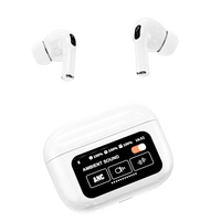 HKM-371603 A9Pro Bluetooth TWS In-Ear Headphones with LED Smart Screen, ANC, ENC, Touch Control, Blue Color