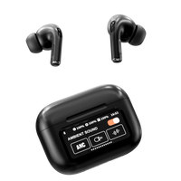 HKM-371603 A9Pro Bluetooth TWS In-Ear Headphones with LED Smart Screen, ANC, ENC, Touch Control, Blue Color