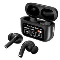 HKM-371603 A9Pro Bluetooth TWS In-Ear Headphones with LED Smart Screen, ANC, ENC, Touch Control, Blue Color