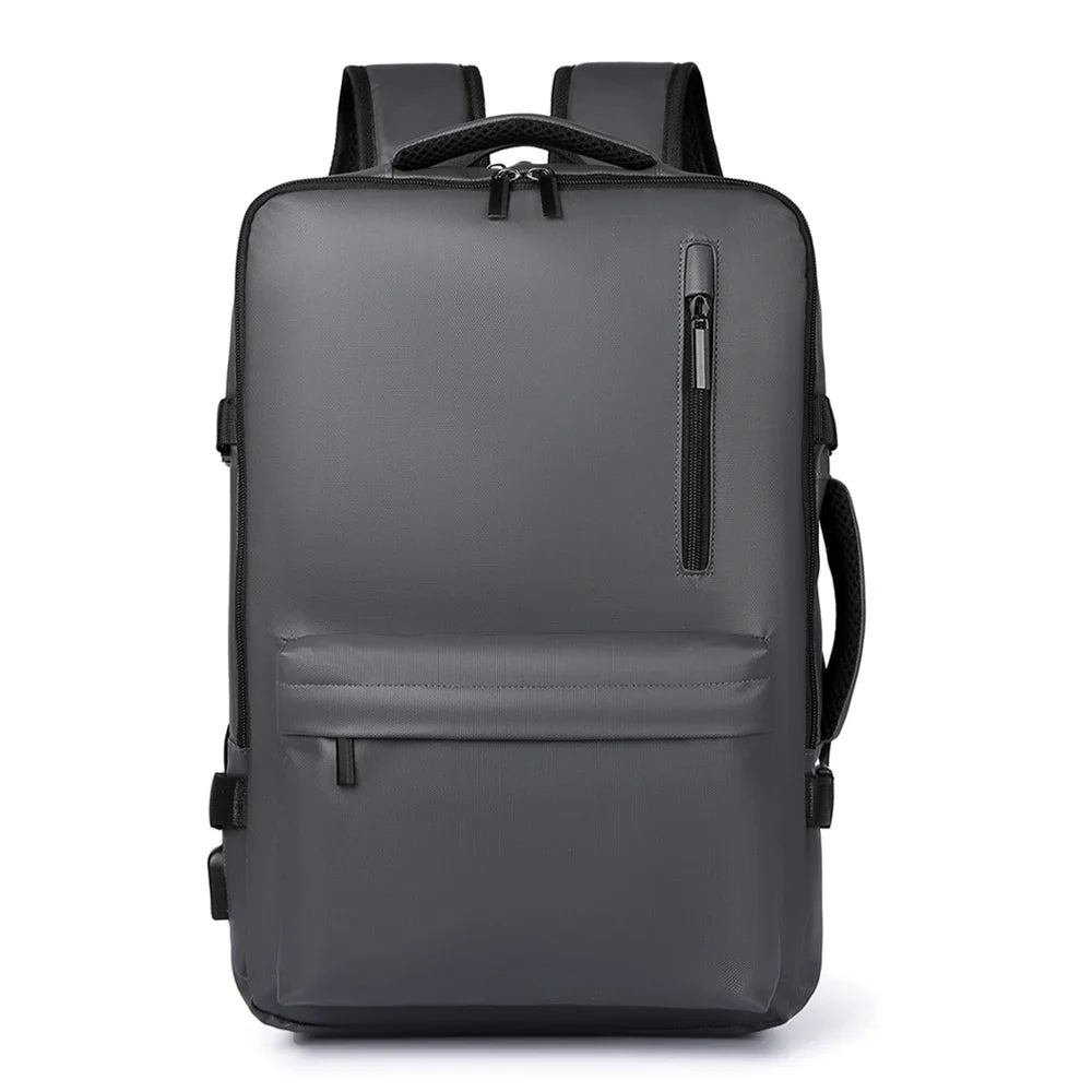 HKM-371667 Lightweight Business Laptop Backpack with USB Charging Port and Breathable Shoulder Strap Design