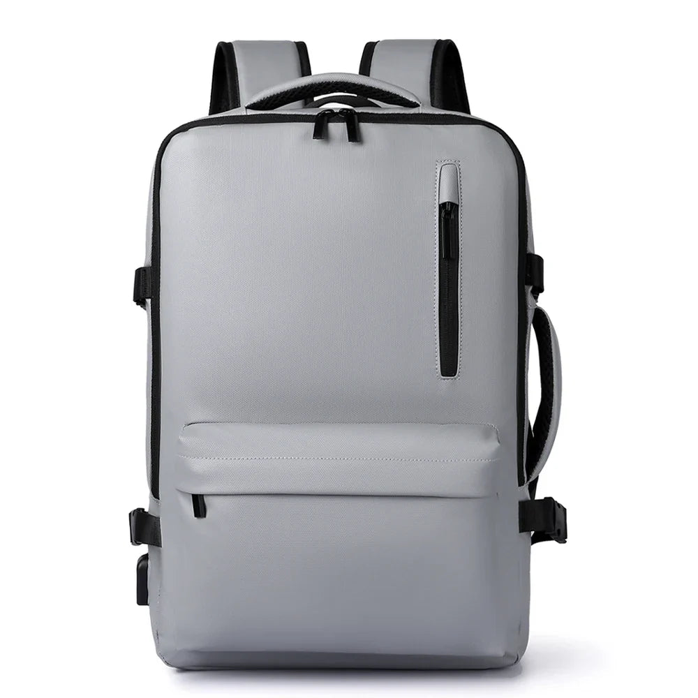 HKM-371667 Lightweight Business Laptop Backpack with USB Charging Port and Breathable Shoulder Strap Design