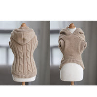 HKM-3717309 Cozy Cotton Sweater for Short-Haired Cats and Dogs - High Collar, Pink, Various Sizes Available