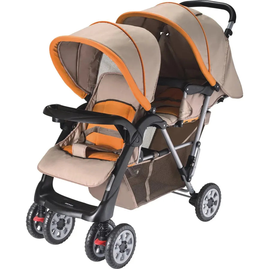 HKM-371795 Lightweight Tandem Pushchair for Twins - Double Stroller for Toddler and Baby