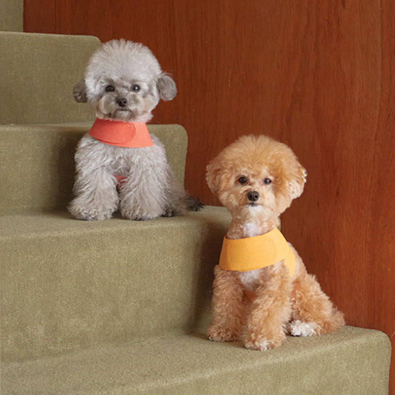 HKM-3718589 Woven Cotton Dog Chest Strap Leash - Adjustable Fit in Red, Yellow, Green, Beige