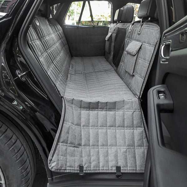 HKM-371859 Water and Dirt Resistant Vehicle-Mounted Pet Mat - Light Gray and Black, 137x147cm