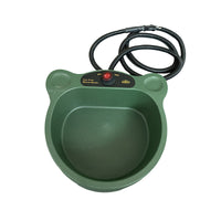 HKM-3719485 Constant Temperature Pet Water Bowl for Cats and Dogs - Durable ABS Plastic, Green, 24x24x12CM