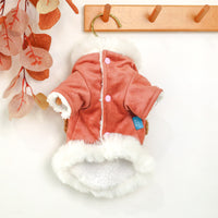 HKM-3719869 Cartoon Elk Cotton Dog Coat in Pink - Casual Two-Legged Apparel for Pets