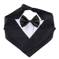 HKM-371987 Elegant Dog Bow Tie Bib - Adjustable Polyester Towel for Stylish Pets
