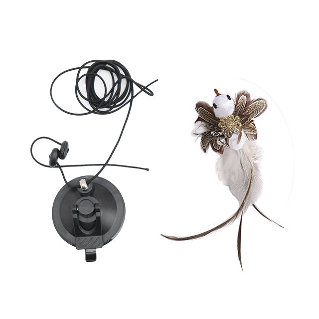HKM-3720125 Hanging Door Cat Teaser Toy in Various Bird Designs