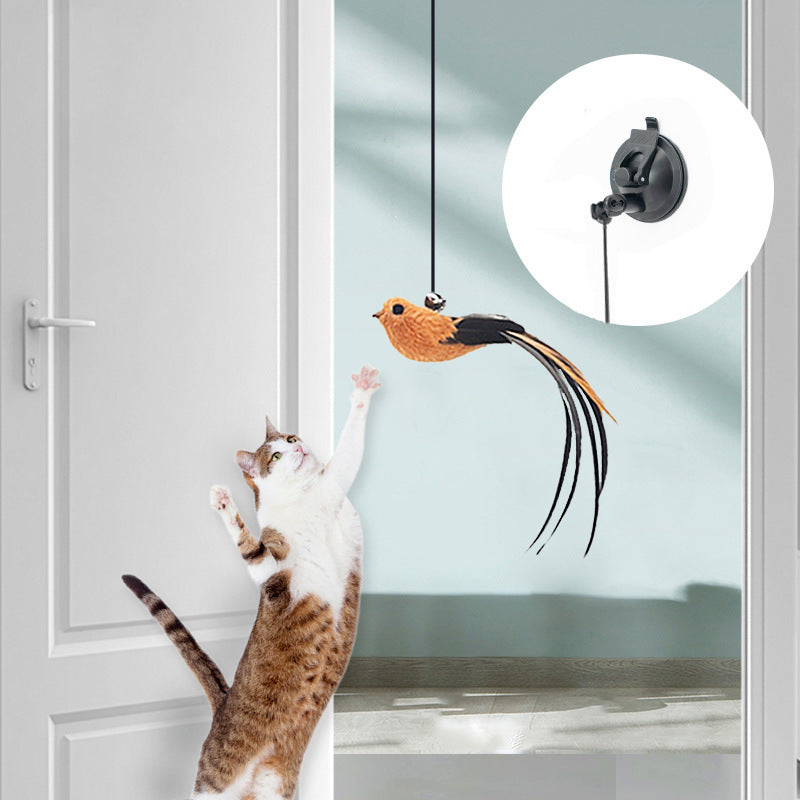 HKM-3720125 Hanging Door Cat Teaser Toy in Various Bird Designs