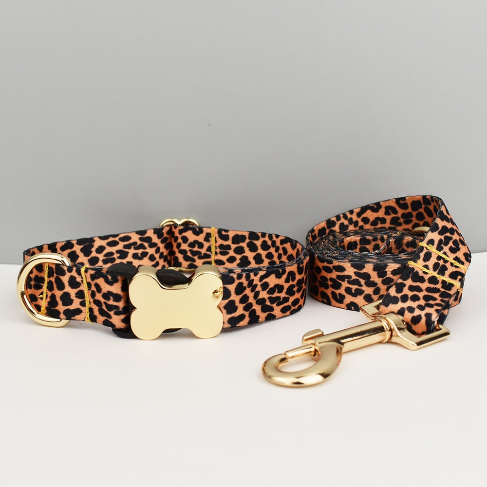 HKM-3720765 Ethnic Style Printed Nylon Pet Collar with Bone Buckle - Various Sizes