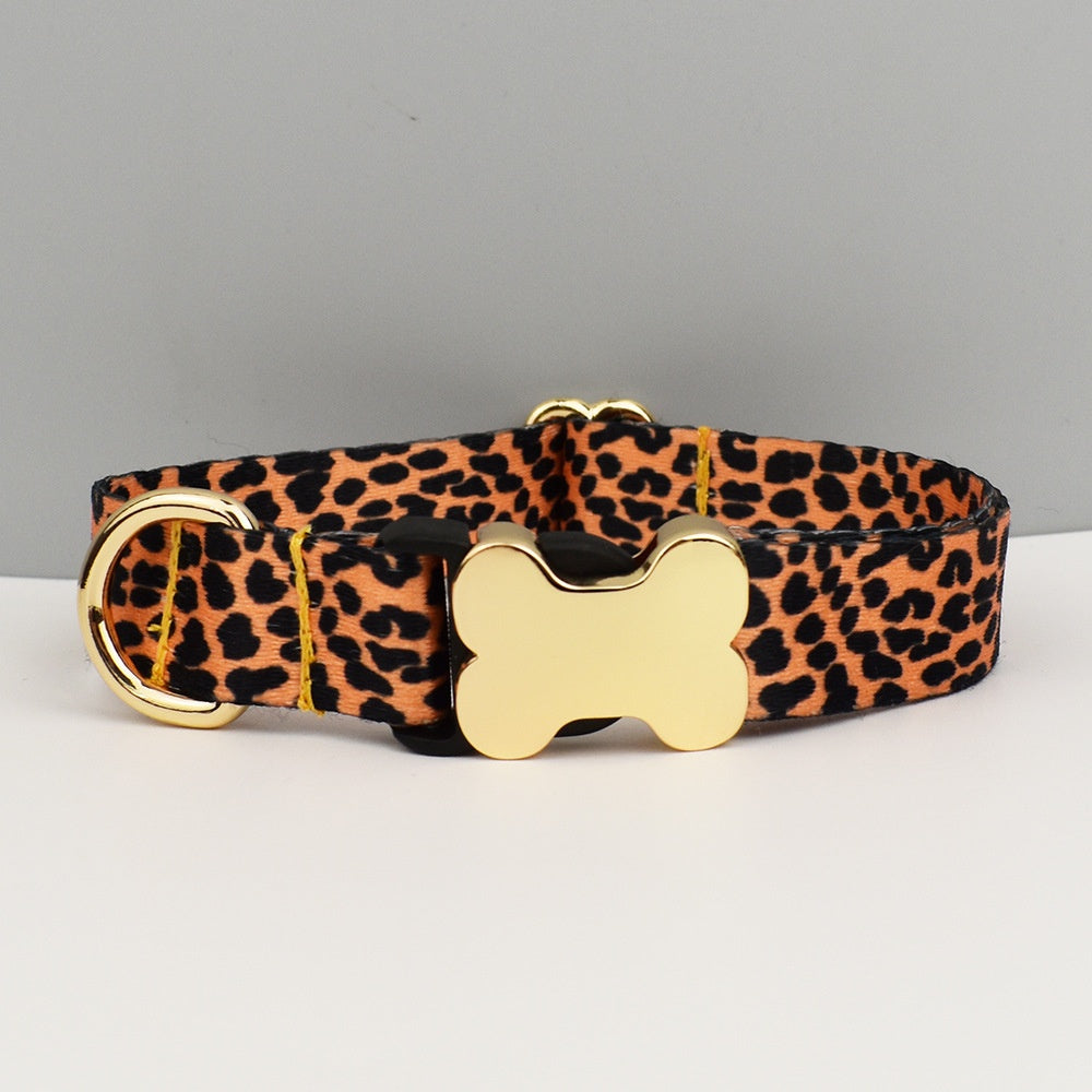 HKM-3720765 Ethnic Style Printed Nylon Pet Collar with Bone Buckle - Various Sizes