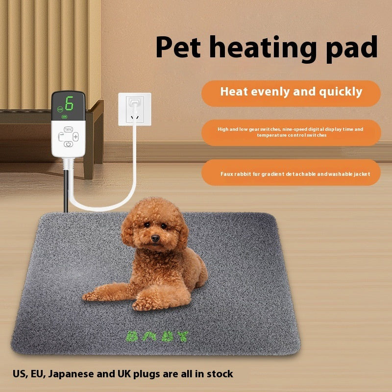 HKM-3721149 Waterproof Electric Heating Pad for Pets - Removable Soft Coat, Multiple Sizes Available