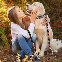 HKM-3721277 Personalized Dog Tag Collars for Small to Medium Dogs - Blue & Orange Options