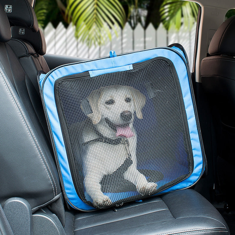 HKM-3721533 Dog Safety Seat for Cars – Breathable Polyester Kennel, Suitable for Dogs up to 50kg, Three Sizes Available