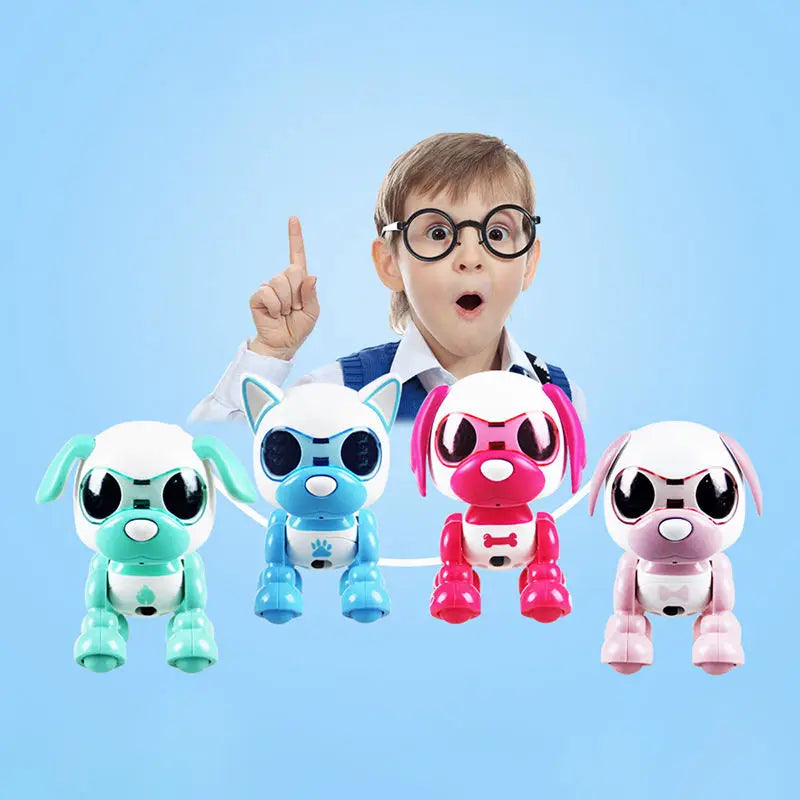 HKM-372179 Intelligent Interactive Robot Dog Toy with Light and Sound Features for Ages 3 and Up