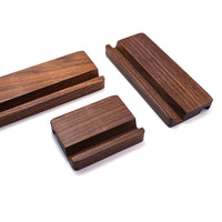 HKM-372307 Black Walnut Mobile Phone Holder - Stylish and Simple Solid Wood Design