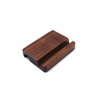 HKM-372307 Black Walnut Mobile Phone Holder - Stylish and Simple Solid Wood Design