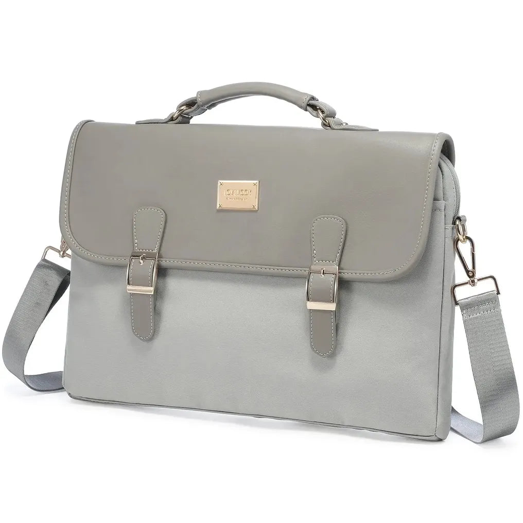 HKM-372307 Stylish 15.6 in Laptop Briefcase for Women - Functional Shoulder Satchel with Protective Sleeve