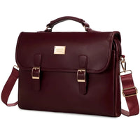 HKM-372307 Stylish 15.6 in Laptop Briefcase for Women - Functional Shoulder Satchel with Protective Sleeve