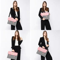 HKM-372307 Stylish 15.6 in Laptop Briefcase for Women - Functional Shoulder Satchel with Protective Sleeve