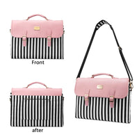 HKM-372307 Stylish 15.6 in Laptop Briefcase for Women - Functional Shoulder Satchel with Protective Sleeve