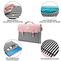 HKM-372307 Stylish 15.6 in Laptop Briefcase for Women - Functional Shoulder Satchel with Protective Sleeve