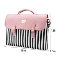 HKM-372307 Stylish 15.6 in Laptop Briefcase for Women - Functional Shoulder Satchel with Protective Sleeve