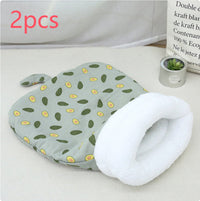 HKM-3723325 Cozy Pocketable Winter Sleeping Bag Cat Nest in Blue Rabbit, Pink Deer, and Yellow Bear Designs