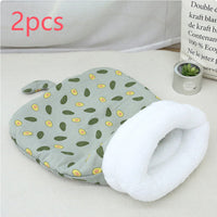 HKM-3723325 Cozy Pocketable Winter Sleeping Bag Cat Nest in Blue Rabbit, Pink Deer, and Yellow Bear Designs