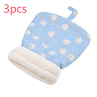 HKM-3723325 Cozy Pocketable Winter Sleeping Bag Cat Nest in Blue Rabbit, Pink Deer, and Yellow Bear Designs