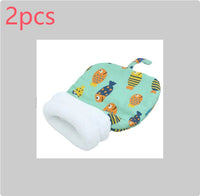HKM-3723325 Cozy Pocketable Winter Sleeping Bag Cat Nest in Blue Rabbit, Pink Deer, and Yellow Bear Designs