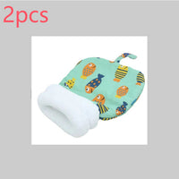 HKM-3723325 Cozy Pocketable Winter Sleeping Bag Cat Nest in Blue Rabbit, Pink Deer, and Yellow Bear Designs
