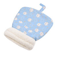 HKM-3723325 Cozy Pocketable Winter Sleeping Bag Cat Nest in Blue Rabbit, Pink Deer, and Yellow Bear Designs