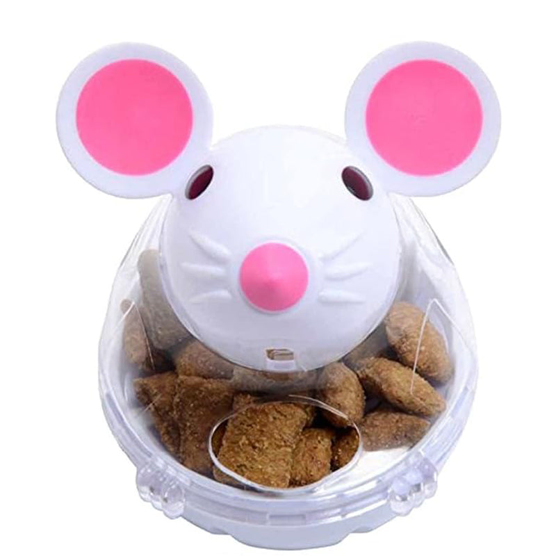 HKM-3723453 Interactive Cat Food Ball Feeder - Slow Feed Tumbler Toy for Treats and Play