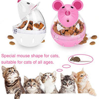 HKM-3723453 Interactive Cat Food Ball Feeder - Slow Feed Tumbler Toy for Treats and Play