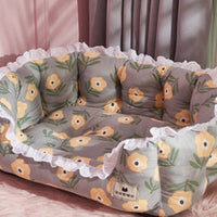 HKM-3725117 Thickened Pet Bed for Medium to Large Dogs and Cats - Four Seasons Design with Blanket Options