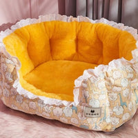HKM-3725117 Thickened Pet Bed for Medium to Large Dogs and Cats - Four Seasons Design with Blanket Options