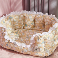 HKM-3725117 Thickened Pet Bed for Medium to Large Dogs and Cats - Four Seasons Design with Blanket Options