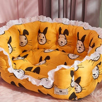 HKM-3725117 Thickened Pet Bed for Medium to Large Dogs and Cats - Four Seasons Design with Blanket Options