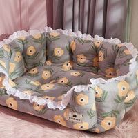 HKM-3725117 Thickened Pet Bed for Medium to Large Dogs and Cats - Four Seasons Design with Blanket Options