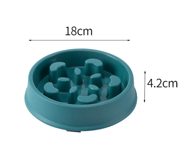 HKM-3725245 Petal-Shaped Plastic Slow Feeder Bowl in Various Colors for Pets
