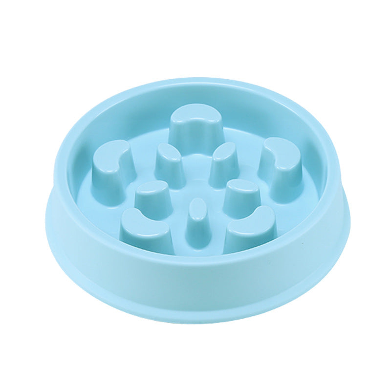 HKM-3725245 Petal-Shaped Plastic Slow Feeder Bowl in Various Colors for Pets