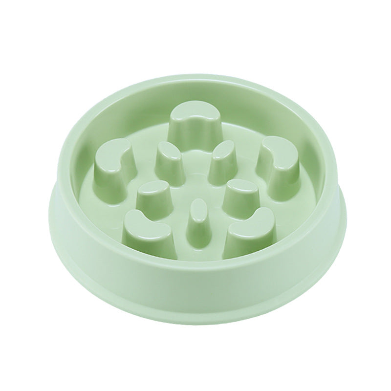 HKM-3725245 Petal-Shaped Plastic Slow Feeder Bowl in Various Colors for Pets