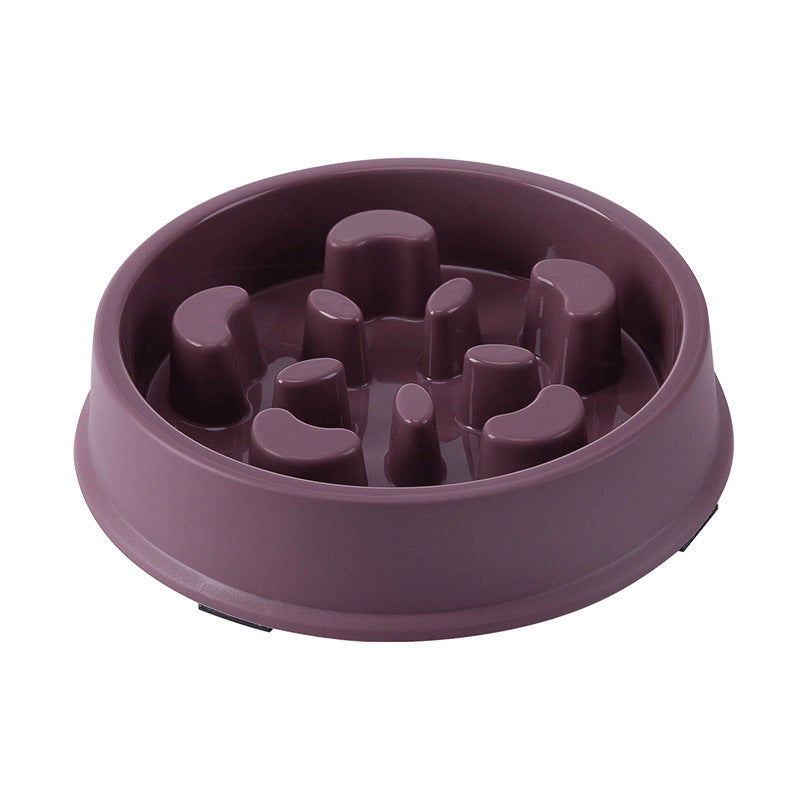 HKM-3725245 Petal-Shaped Plastic Slow Feeder Bowl in Various Colors for Pets
