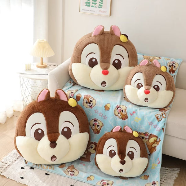HKM-372563 Cartoon Chipmunk Pillow Cushion for Car and Home, Soft Embroidery Design