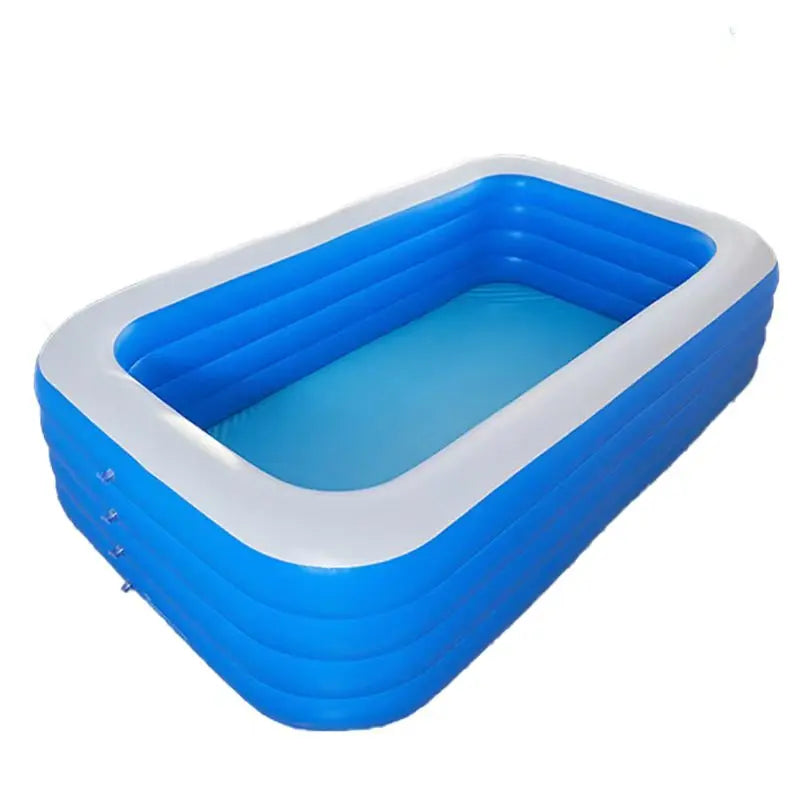 HKM-372627 Inflatable Above Ground Rectangle Swimming Pool for Family Outdoor Use in Various Sizes
