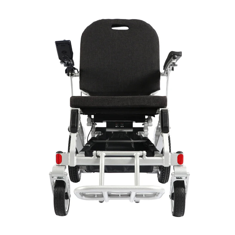 HKM-372627 Lightweight Portable Folding Electric Wheelchair, Aluminum Alloy Frame, 20km Range, 200 kg Capacity