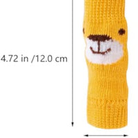 HKM-3726525 Winter Warm Pet Socks - 4-Piece Set for Small Dogs & Puppies, Durable Polyester Leg Covers for Protection Against Cold, Snow, and Dirt