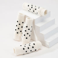 HKM-3726525 Winter Warm Pet Socks - 4-Piece Set for Small Dogs & Puppies, Durable Polyester Leg Covers for Protection Against Cold, Snow, and Dirt